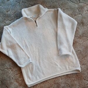 Elegant Cream Half-Zip Sweater